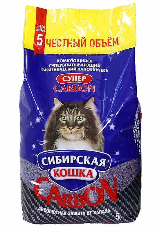 Супервпитывающий комкующийся наполнитель CARBON СУПЕР 10л
