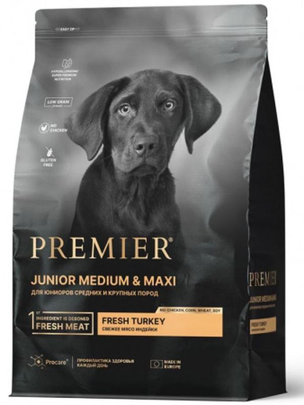 Premier Корм д/юниор. Индейка (JUNIOR Medium&MaxiTurkey Junior) 1 кг