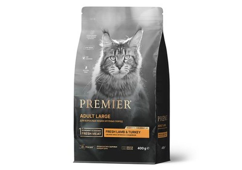 Premier Корм д/кош. кр.пород Ягненок с Индейкой (ADULT LARGE Lamb&Turkey) 400 гр